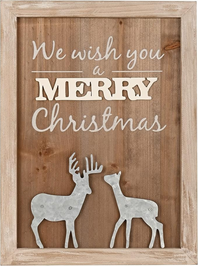 Valery Madelyn Merry Christmas Sign, Christmas Wall Decor Living Room, Farmhouse Rustic Wooden Pl... | Amazon (US)