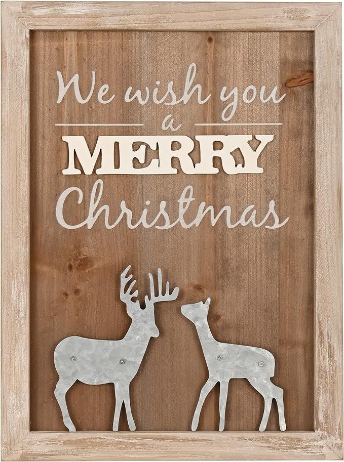 Valery Madelyn Merry Christmas Sign, Christmas Wall Decor Living Room, Farmhouse Rustic Wooden Pl... | Amazon (US)