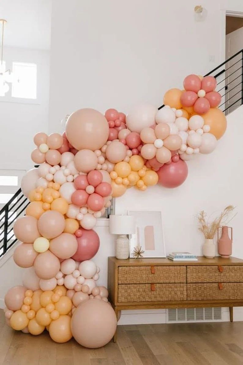 Boho Balloon Garland, Daisy Balloons, Boho Rainbow Baby Shower, Boho Bridal Shower, Boho First Bi... | Etsy (US)
