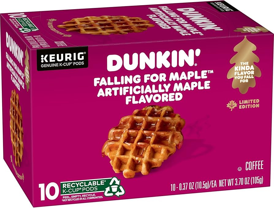 Dunkin’ Falling For Maple Artificially Maple Flavored Coffee, 60 Keurig K-Cup Pods | Amazon (US)