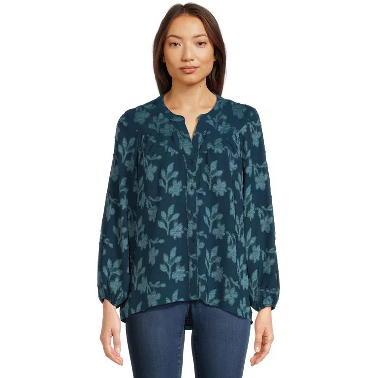 The Pioneer Woman Button Front Tunic Blouse, Women's, Sizes S-3X | Walmart (US)