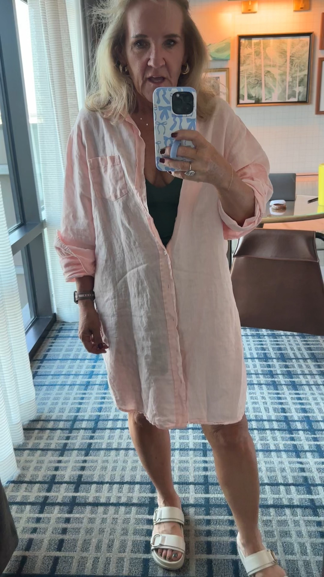 Anyone need a bathing suit for a trip or fall break? Somersault has some great new styles. I love this one with the wider strap and the full back coverage. It’s very comfortable and I think it’s really flattering with the wider neckline and the self tie. I’m wearing size 8.
I also love the side stroke, which is a classic somersault, bathing suit, very supportive and confidence building

My cover-up is by Frank and Eileen. It is a splurge. I’ll link it. I’m in a medium. 

Fall break vacation outfit swimwear swimwear for over 50

#LTKCon #LTKOver40 #LTKSwim