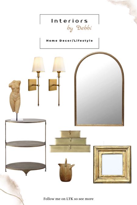 Home Decor
Gold sconces, gold arched mirror, gold endtable, gold framed mirror
#founditonamazon

#LTKSeasonal #LTKhome