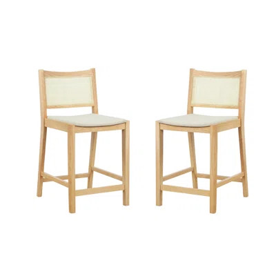 Donner Cane Barstool Set Of 2 | Wayfair North America