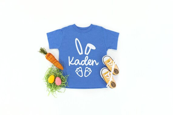 Kids Easter Shirt Bunny Shirt Personalized Kids Shirt | Etsy | Etsy (US)