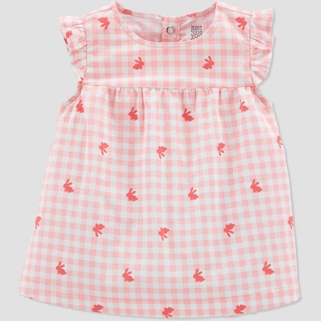 Baby Girls' Gingham Bunny Romper - Just One You® made by carter's Pink | Target