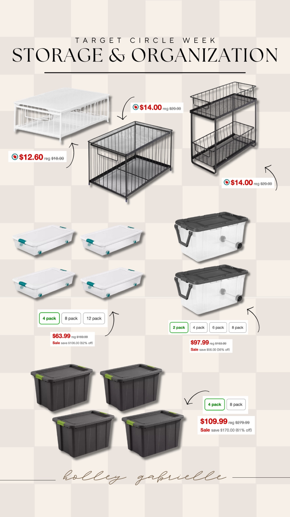 Circle week sale —Totes / under sink organization & storage on MAJOR sale right now✨🤎

Target circle week / sale / home organization / storage / Holley Gabrielle  

#LTKhome #LTKxTarget #LTKsalealert