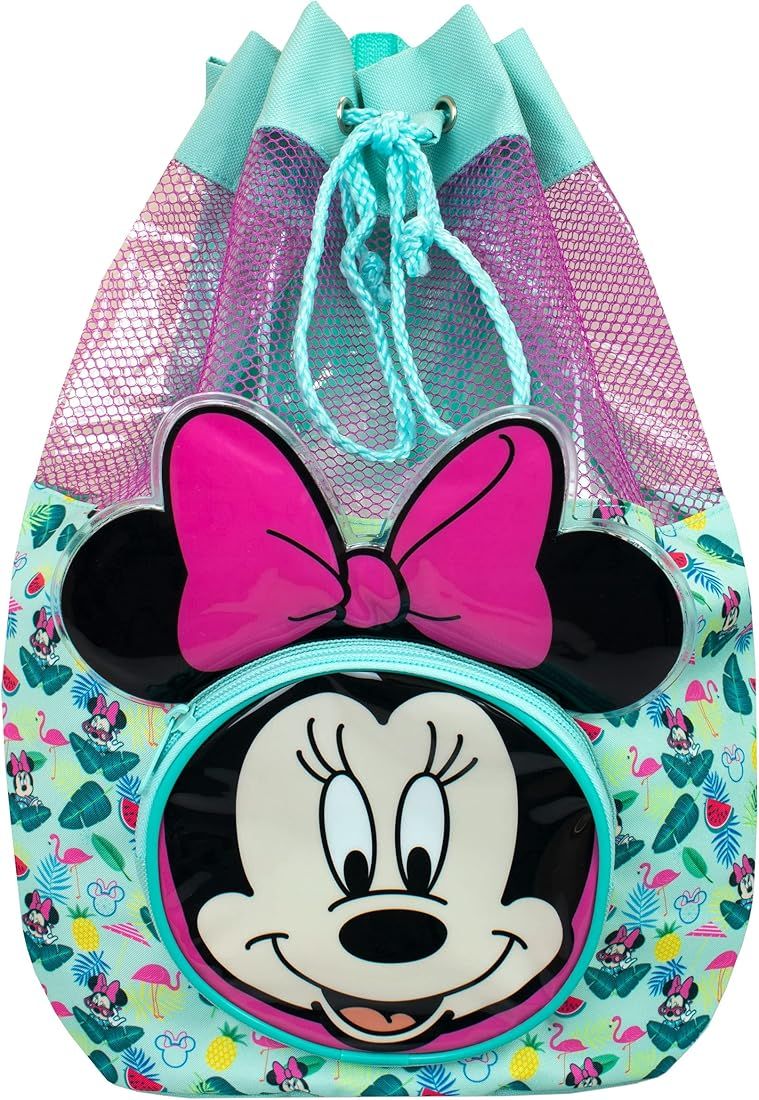 Disney Minnie Mouse Swimming Bag | Girls Minnie Mouse Swim Bag | Kids Drawstring Bag for Beach or... | Amazon (US)
