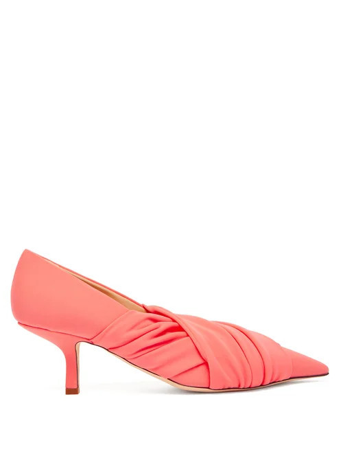 Midnight 00 - Point-toe Kitten-heel Pumps - Womens - Light Pink | Matches (US)