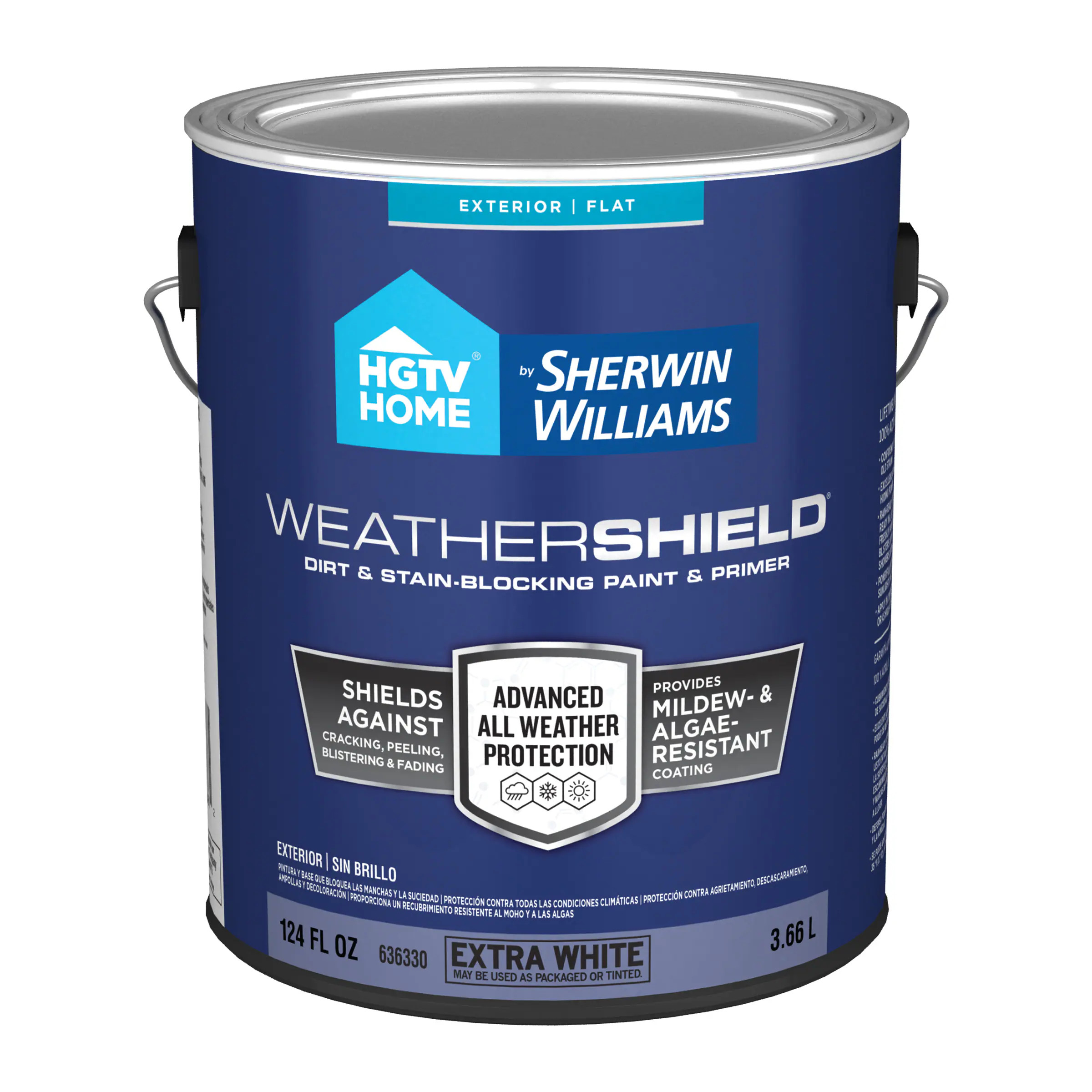 HGTV HOME by Sherwin-Williams Weathershield Flat Extra White Tintable Latex Exterior Paint + Primer ( 1-gallon ) | Lowe's