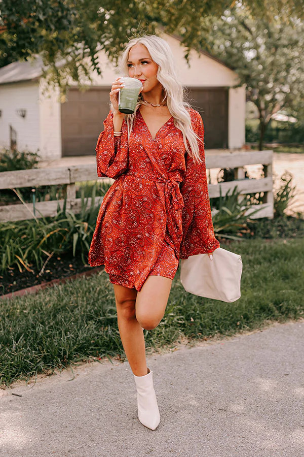 London Landscape Floral Wrap Dress | Impressions Online Boutique