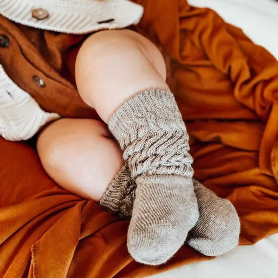 Baby Knit Socks Scrunch Baby Toddler and Kids Socks Slouchy Baby Socks Gifts for Boys and Girls B... | Etsy (US)