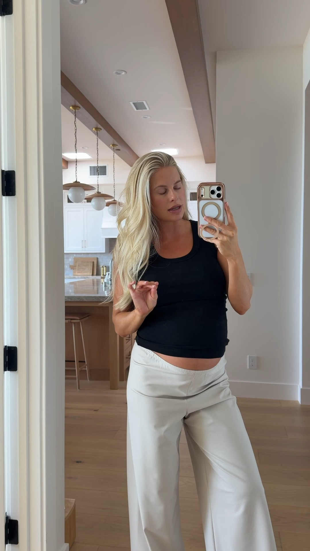 Wearing a medium in tank & pants, shoes are tts (linking similar)! #kathleenpost

Casual chic outfit, errands outfit, coffee run look, bump friendly, maternity look



#LTKSeasonal #LTKootd #LTKBump