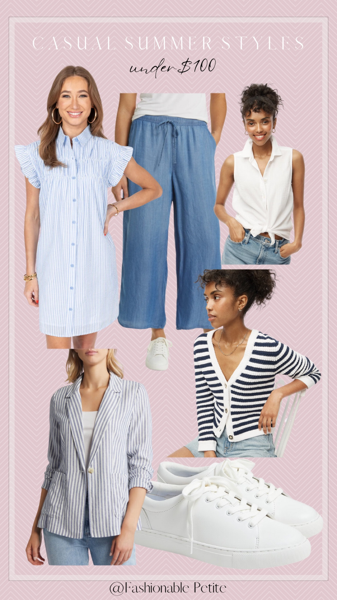 Casual summer outfits under $100! 

Costal outfit. Preppy. Casual outfit. Striped dress. Striped blazer. Summer outfit. 

#LTKFindsUnder100