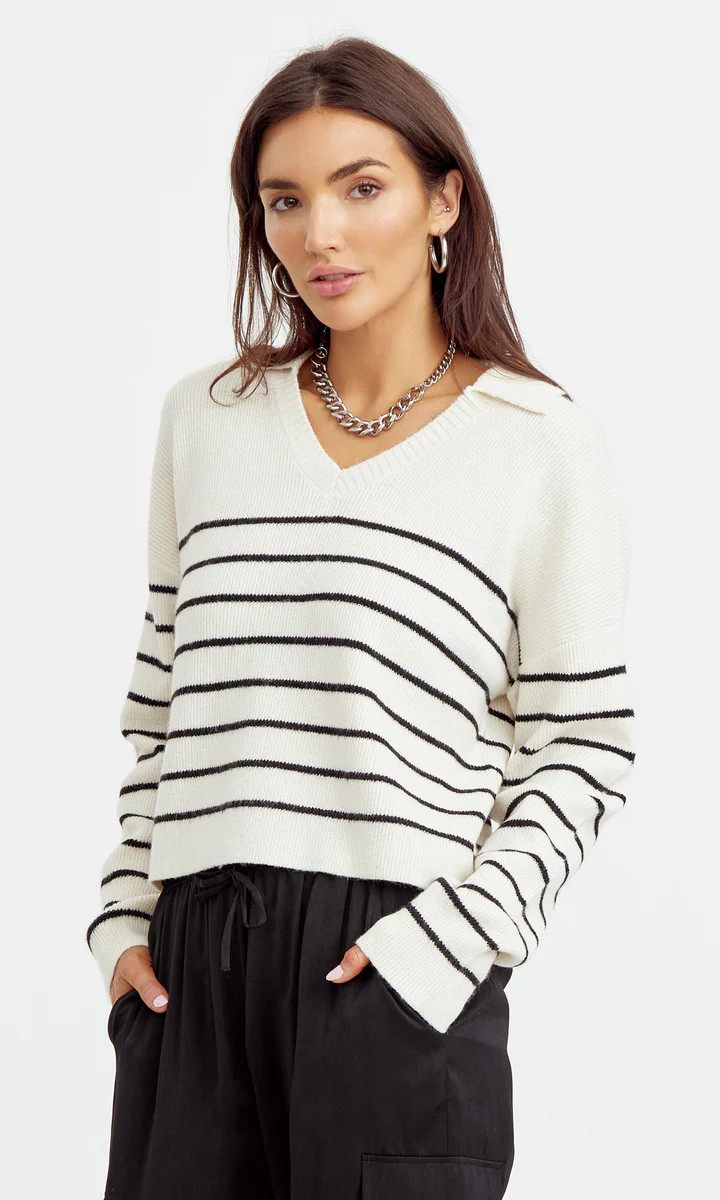 Florence Stripe Sweater Knit | Greylin Collection | Women's Luxury Fashion Clothing 