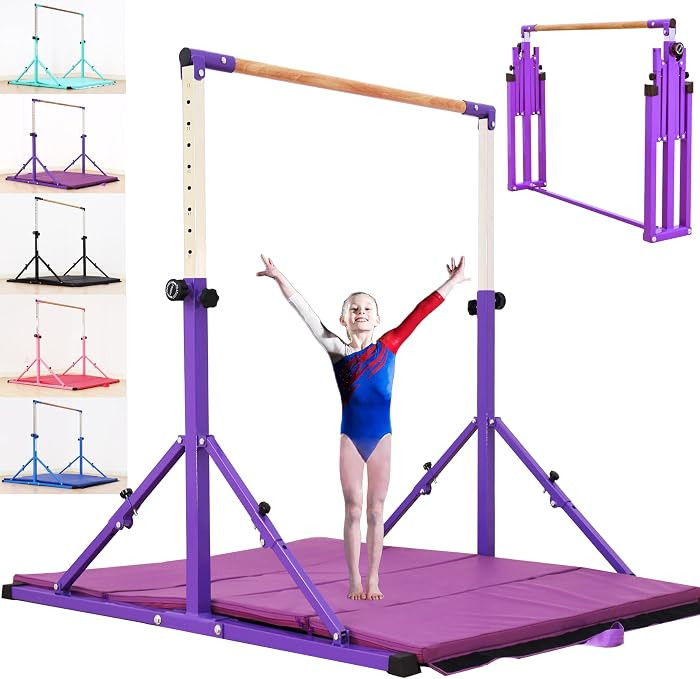 MARFULA 4FT/5FT Gymnastic Bar Set Gymnastics Kip Bar with 5 Ft Length 4Ft Inner Width 5ft Adjust ... | Amazon (US)