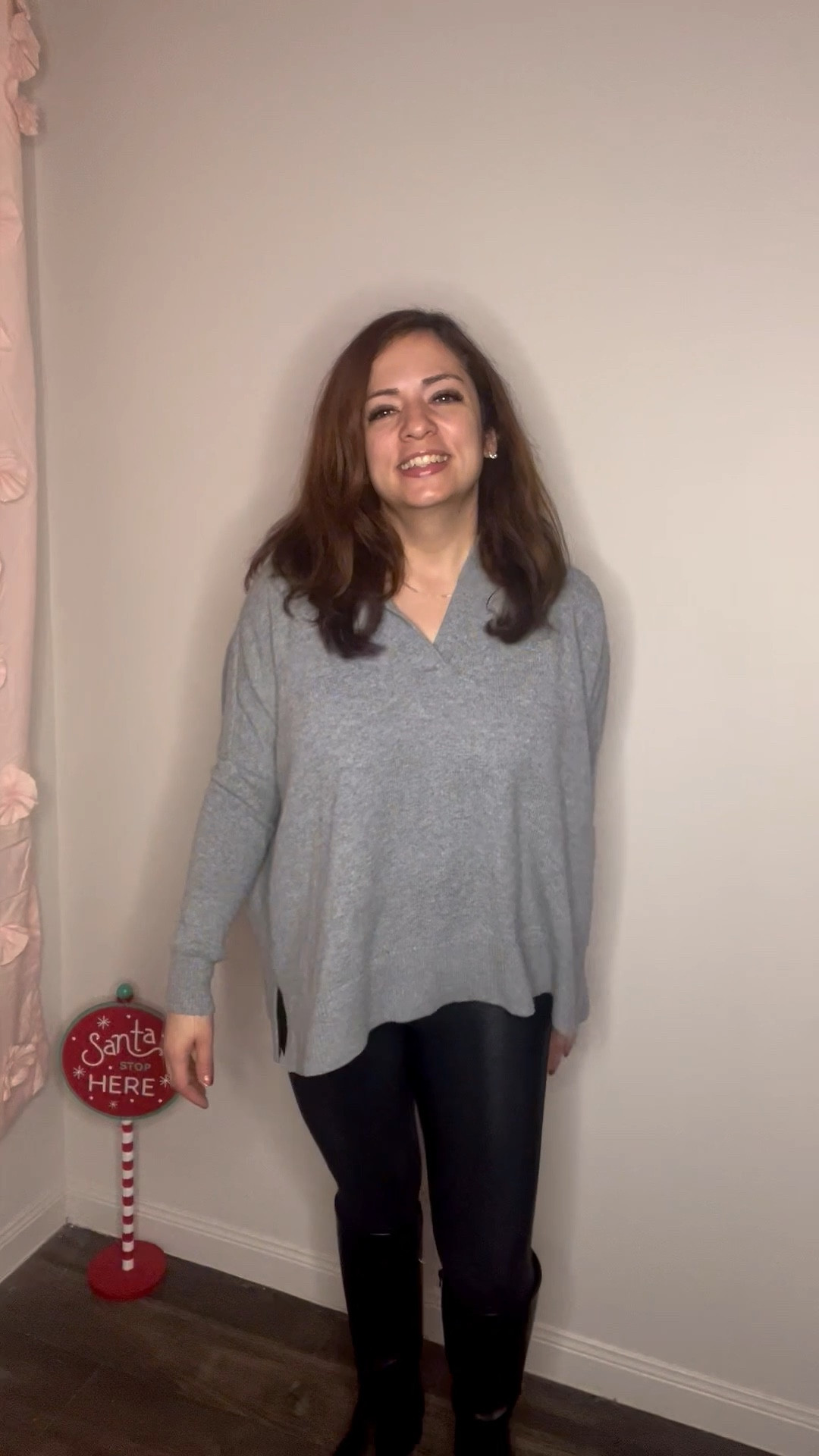 Spanx faux leather leggings one of my best purchases I’ve had for a couple years now and still in tact wearing size small on sale for $49! Fit tts 


#LTKCyberWeek #LTKSaleAlert #LTKHoliday