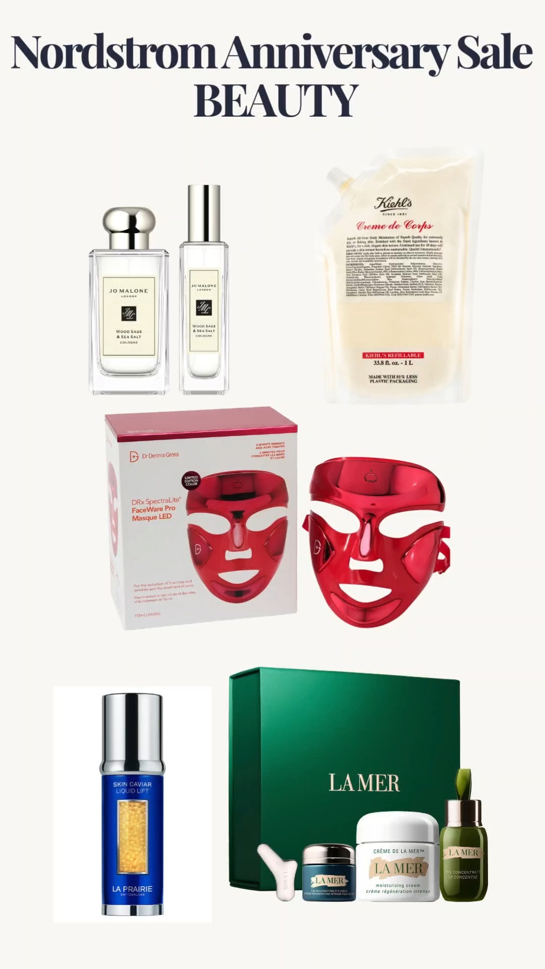 The BEST Nordstrom Anniversary Beauty products. La Mer, Kiehls, Jo Malone and the top rated red light therapy mask! #nordstromanniversarysale #nordstrombeauty #lamer #redlighttherapy #osea

#LTKmomlife #LTKSaleAlert #LTKBeauty