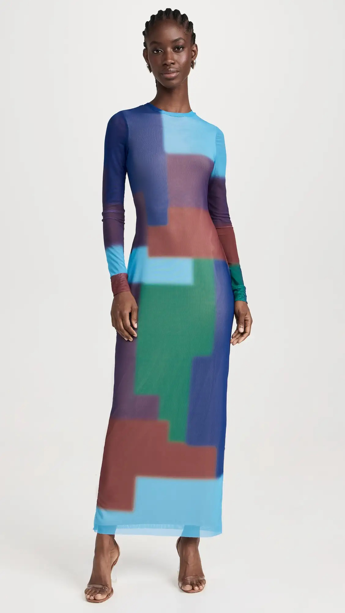 AFRM Didi Mesh Column Maxi Length Dress | Shopbop | Shopbop