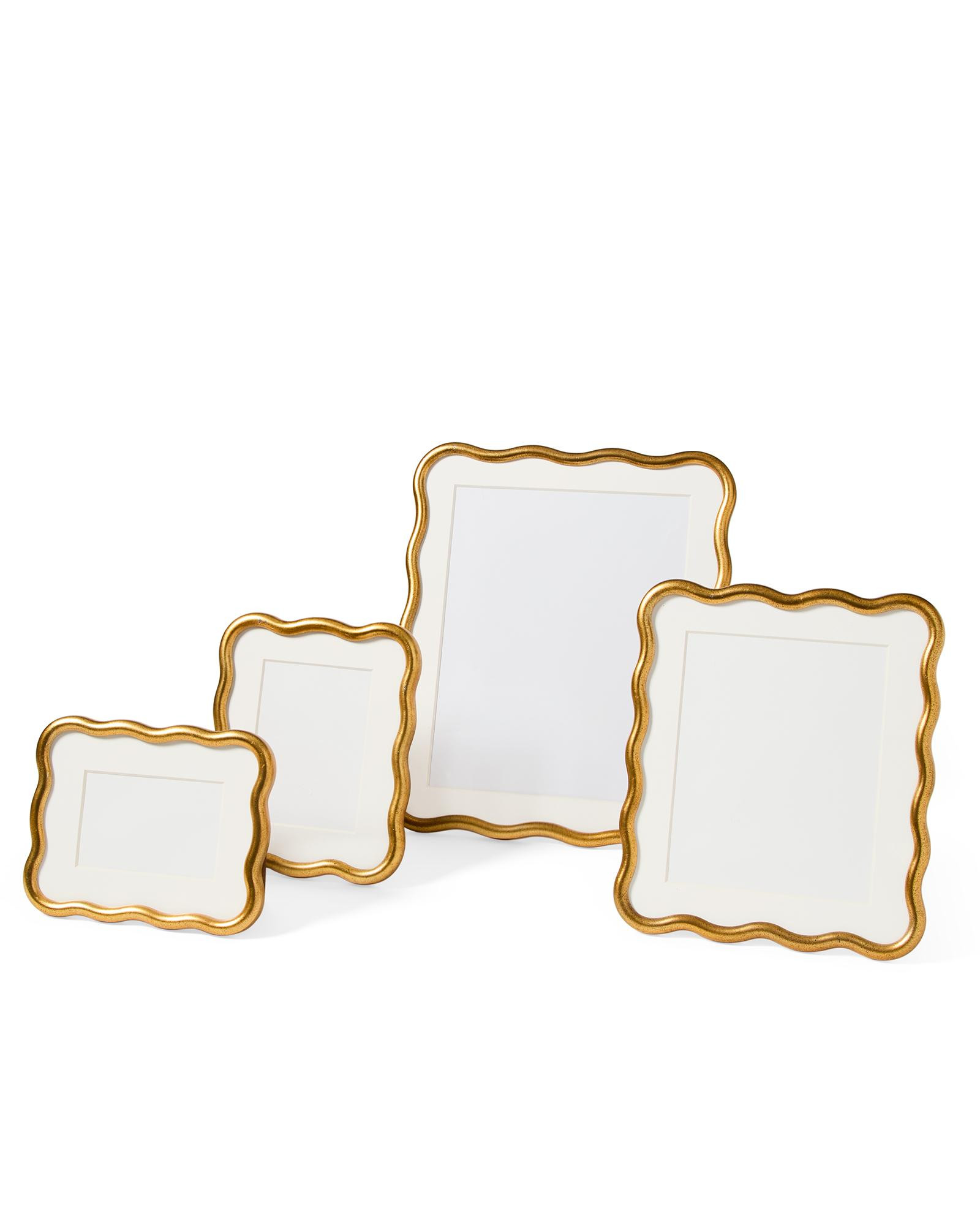Serena & Lily Wave Picture Frame Gold Gilded Finish | Serena and Lily