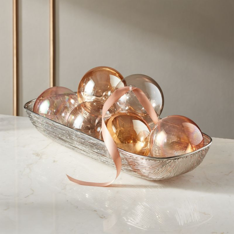 Luster Metallic Glass Chritmas Tree Ornaments + Reviews | CB2 | CB2