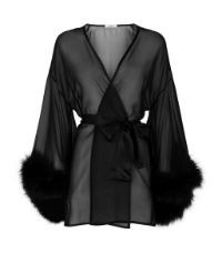 Marabou Trim Kimono Robe | Harrods