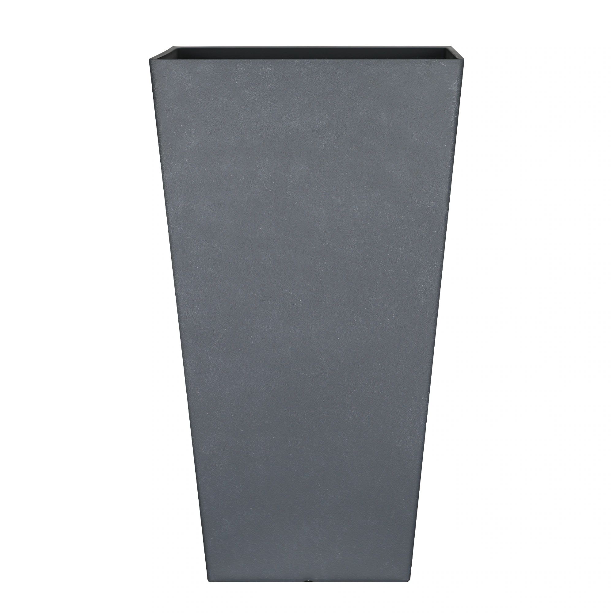 allen + roth 11.3-in x 20.87-in Gray Resin Planter with Drainage Holes | Lowe's