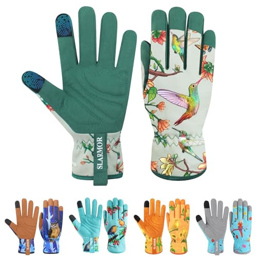Leather-Gardening-Gloves for Women,Thorn-Proof Work-Gloves for Weeding,Digging,Planting,Pruning Y... | Amazon (US)