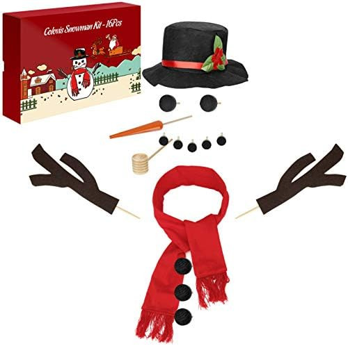 Colovis 16Pcs Snowman Decorating Kit, Snowman Making Kit Snow Toys for Winter Outdoor Party Chris... | Amazon (US)