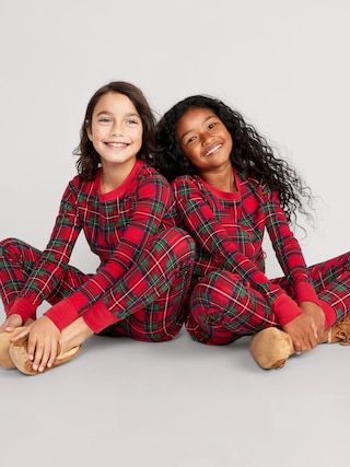 Gender-Neutral Printed Snug-Fit Pajama Set for Kids | Old Navy (US)