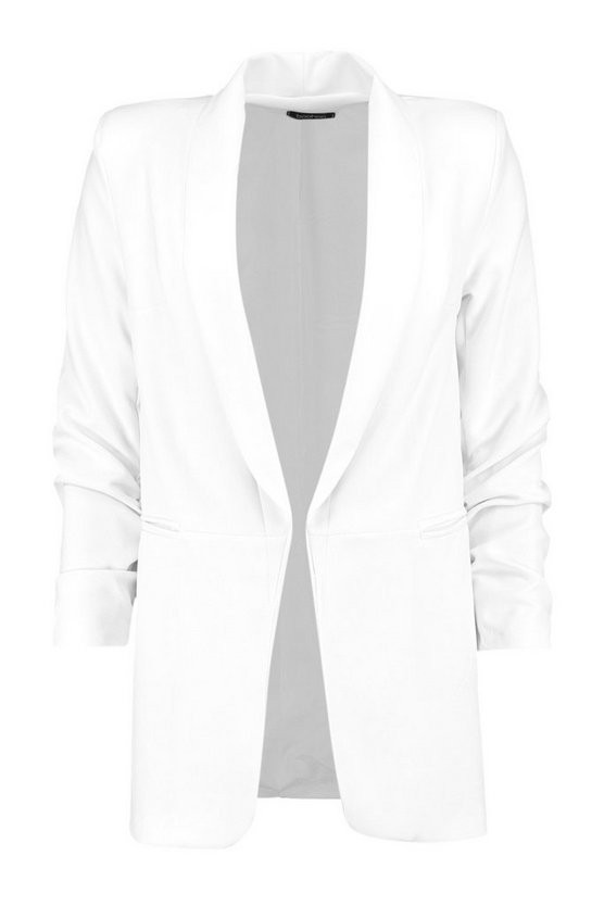 Ruched Sleeve Blazer | Boohoo.com (US & CA)