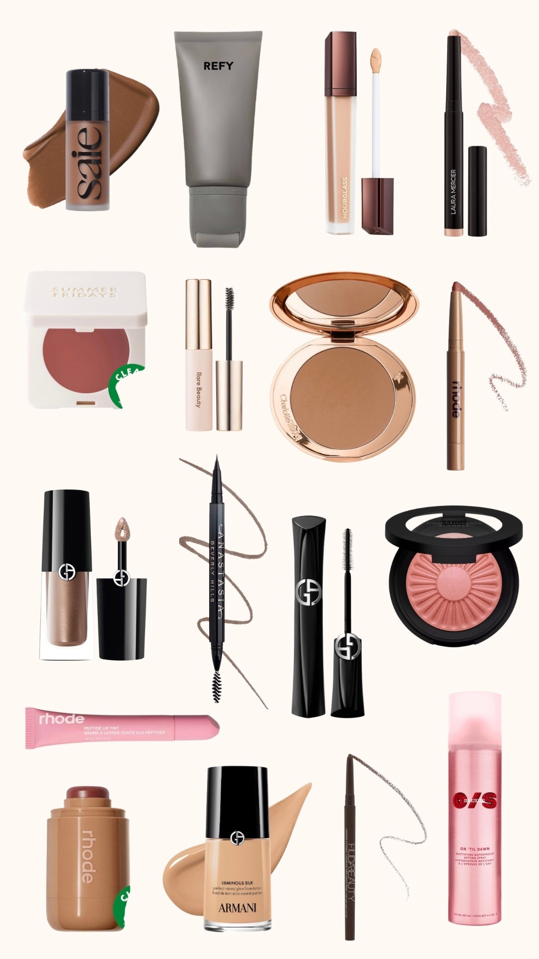 All the products I used for a toasty makeup look! Loving the warm brown tones to create this bronzey look 🤎 

Toasted Makeup, bronzey makeup, bronzer, luminous silk foundation, makeup for brunettes, makeup for hazel eyes, date night makeup, grwm, Rhode pocket blush, 

#LTKBeauty 

#LTKgrwm