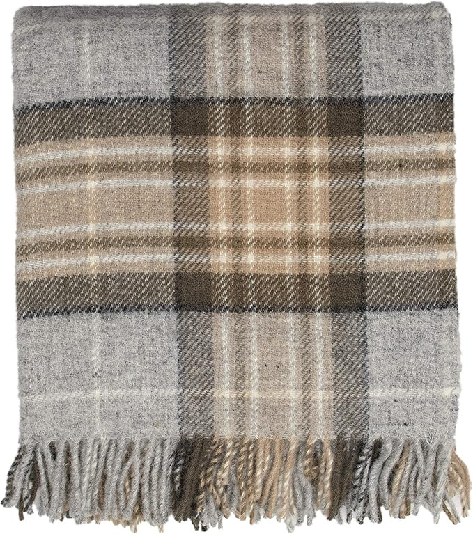 Prince of Scots Highland Tweeds 100% Pure New Wool Fluffy Throw (McKellar) | Amazon (US)