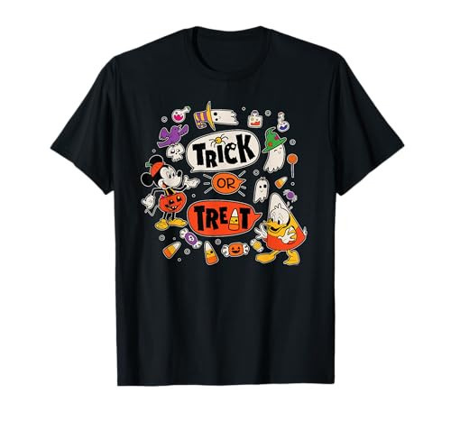Disney Mickey Mouse Donald Duck Trick or Treat Halloween T-Shirt | Amazon (US)
