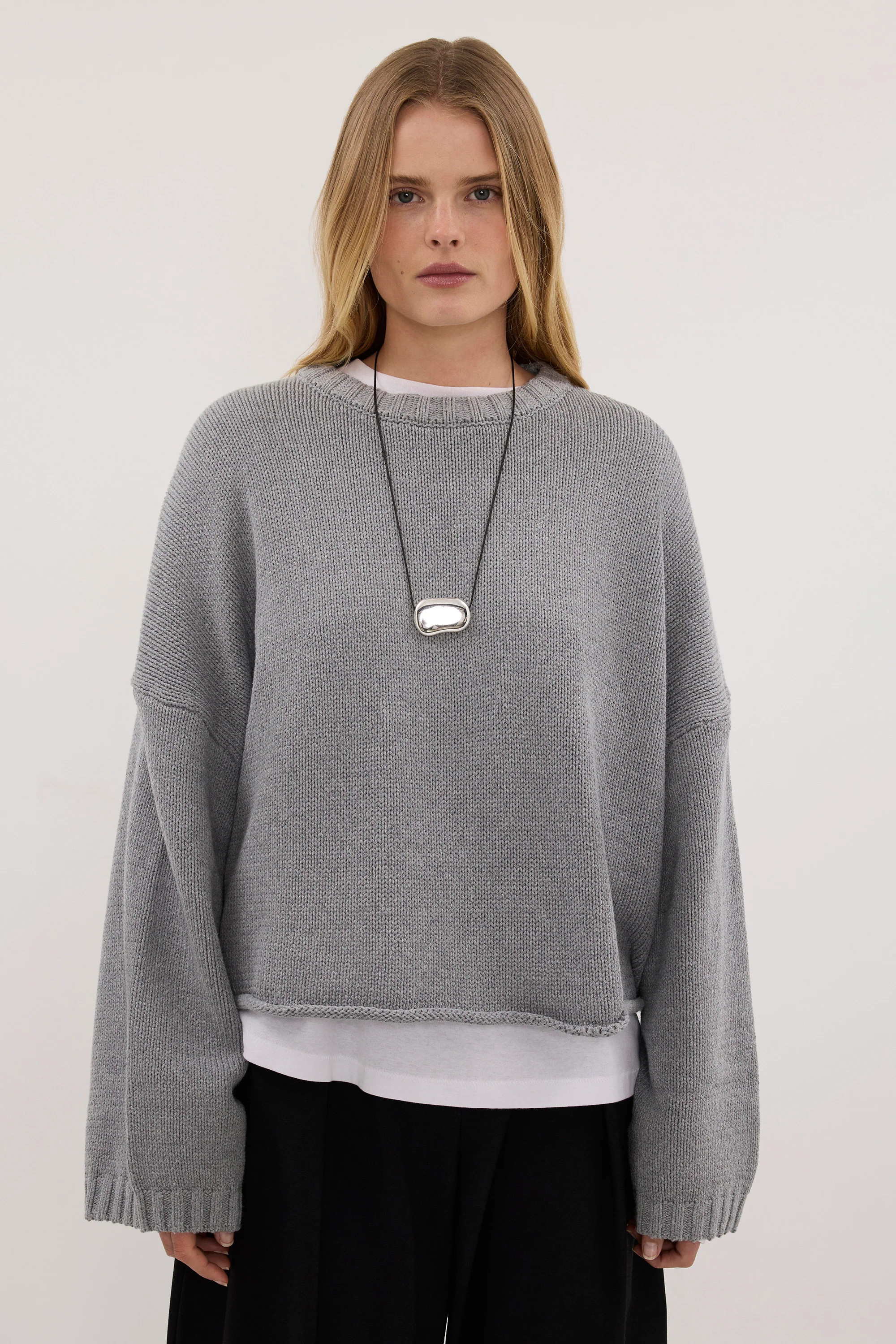 BAY GREY MARLE KNIT JUMPER | DISSH