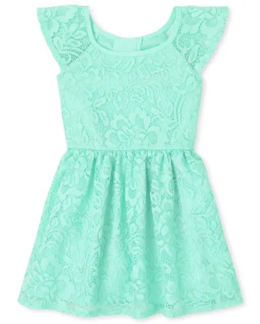 Baby And Toddler Girls Lace Dress - mellow aqua | The Children's Place