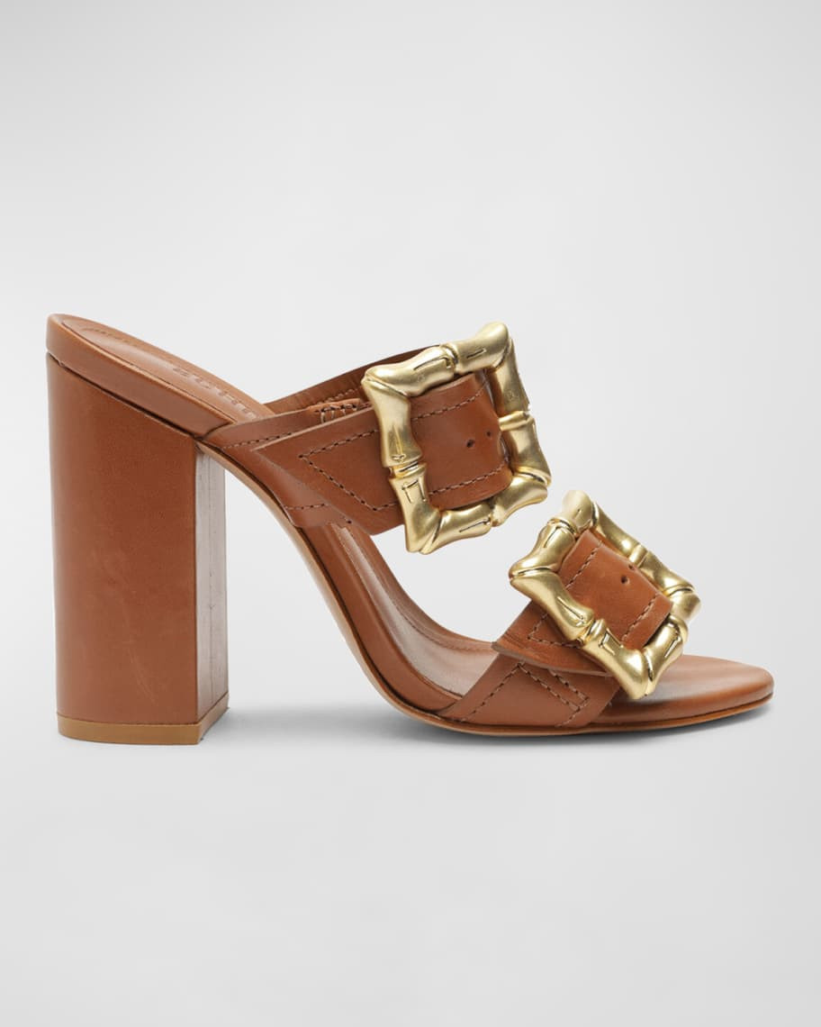 Enola Dual-Buckle Mule Sandals | Neiman Marcus