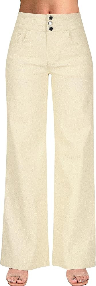 roswear Women's Wide Leg Jeans Casual High Waisted Stretch Baggy Loose Denim Pants | Amazon (US)