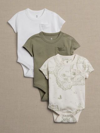 Baby Essential SUPIMA® Short-Sleeve Bodysuit 3-Pack | Banana Republic (US)