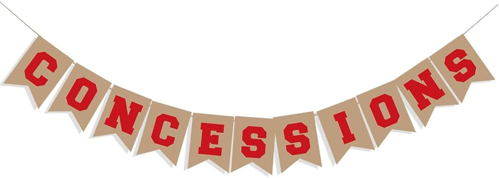 Baseball Sports Theme Concession Sign Garland Decor - Stand Supplies for Banner Decorations | Amazon (US)