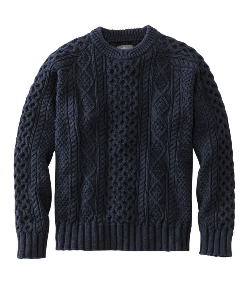 Men's Signature Cotton Fisherman Sweater Navy XXXL, Cotton/Cotton Yarns L.L.Bean | L.L. Bean