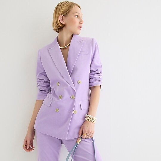 Double-breasted Alfie blazer in drapey corduroy | J. Crew US