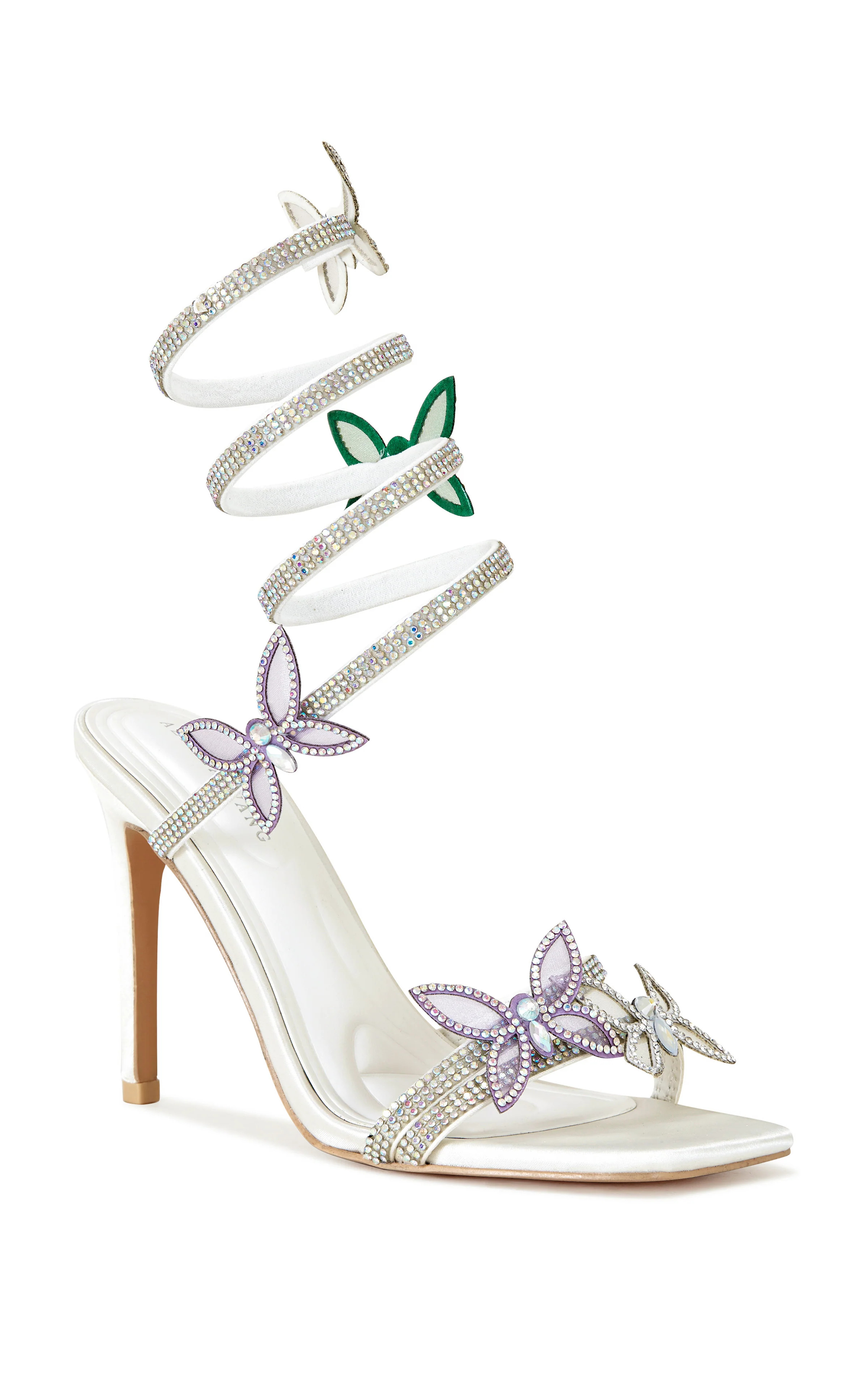 ZARYA-WHITE STILETTO SANDAL | Azalea Wang