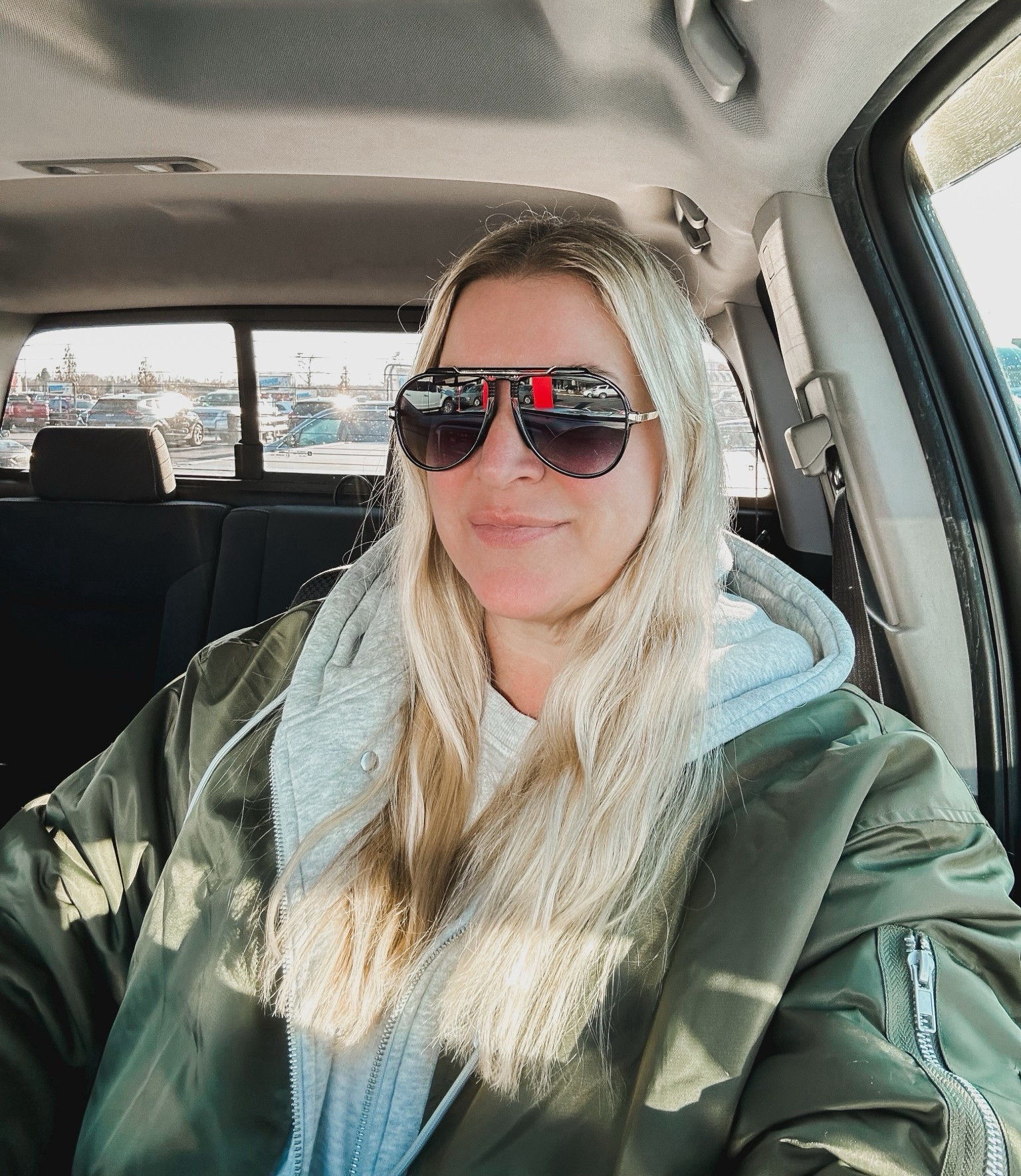 Obsessed with the new sunglasses and this oversized hooded bomber jacket. This jacket is so comfortable and cozy. I did a size XL because I like the sleeve longer. 

#LTKSeasonal #LTKootd #LTKSaleAlert