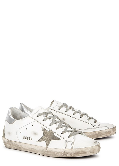 Superstar distressed leather sneakers | Harvey Nichols 