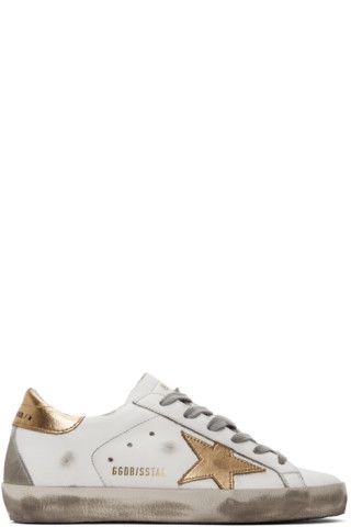 White & Gold Superstar Sneakers | SSENSE