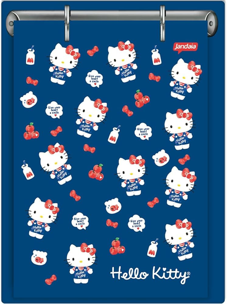 Caderno Argolado 1/4 Porta Fichas 60fls Hello Kitty Jandaia | Amazon (BR)