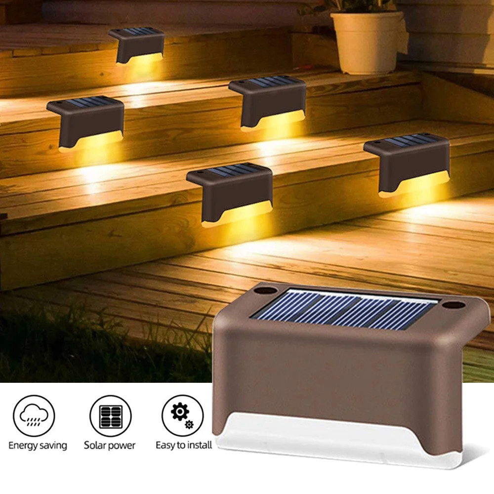 Solar Stair Lamp Outdoor Waterproof Step Lamp LED Garden Decoration Landscape Lamp Pole Lamp Brow... | Walmart (US)