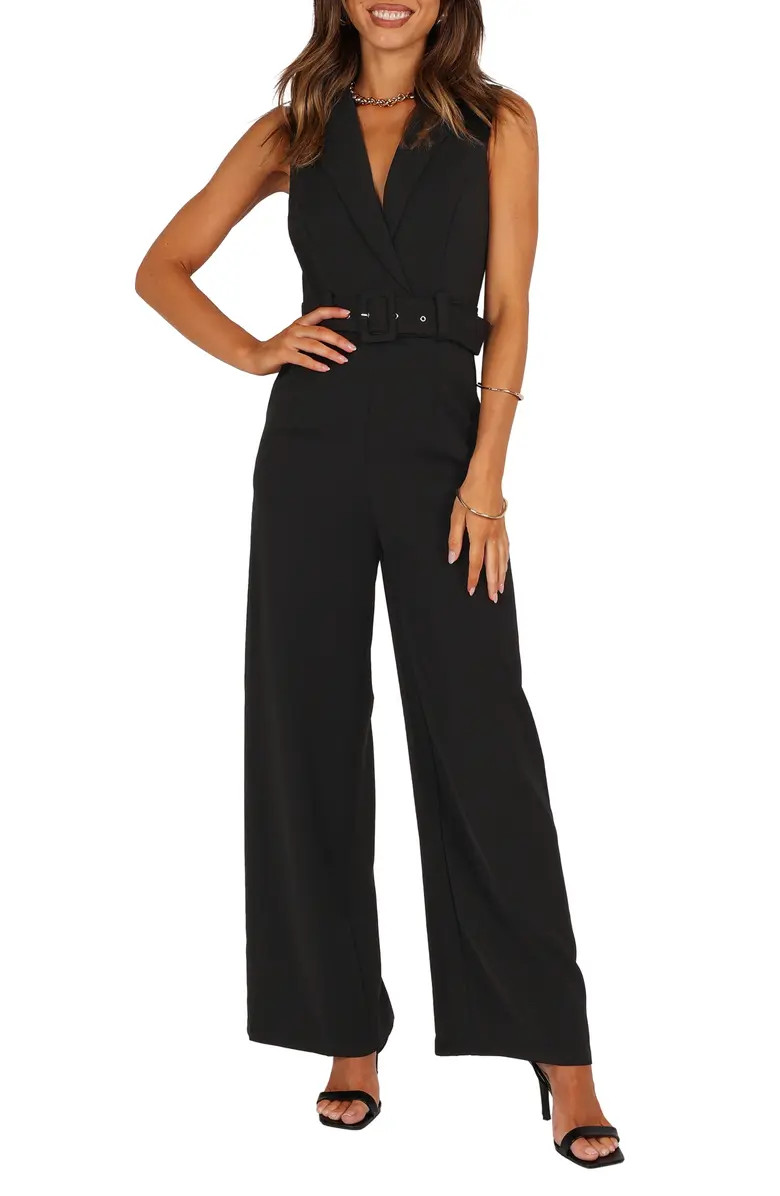 Sienna Belted Sleeveless Wide Leg Jumpsuit | Nordstrom