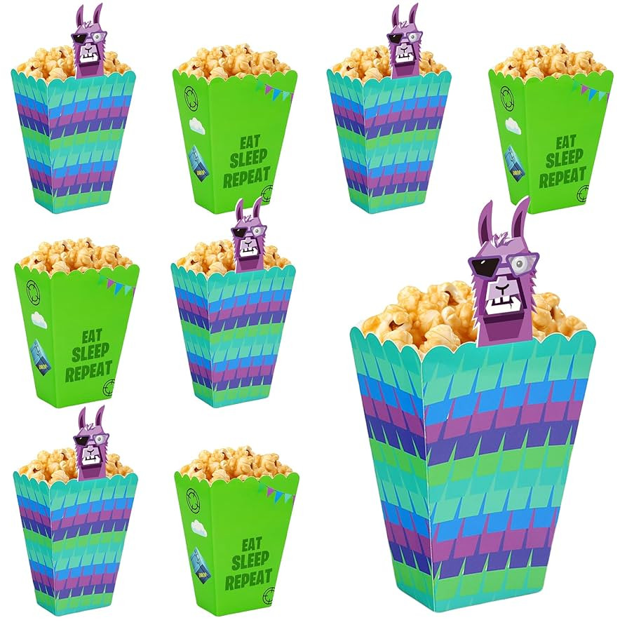 20Pcs Video Game Llama Popcorn Boxes, Battle Gamers Birthday Party Decorations Supplies Favors fo... | Amazon (US)